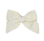 Pinwheel Bow - Yellow Seersucker