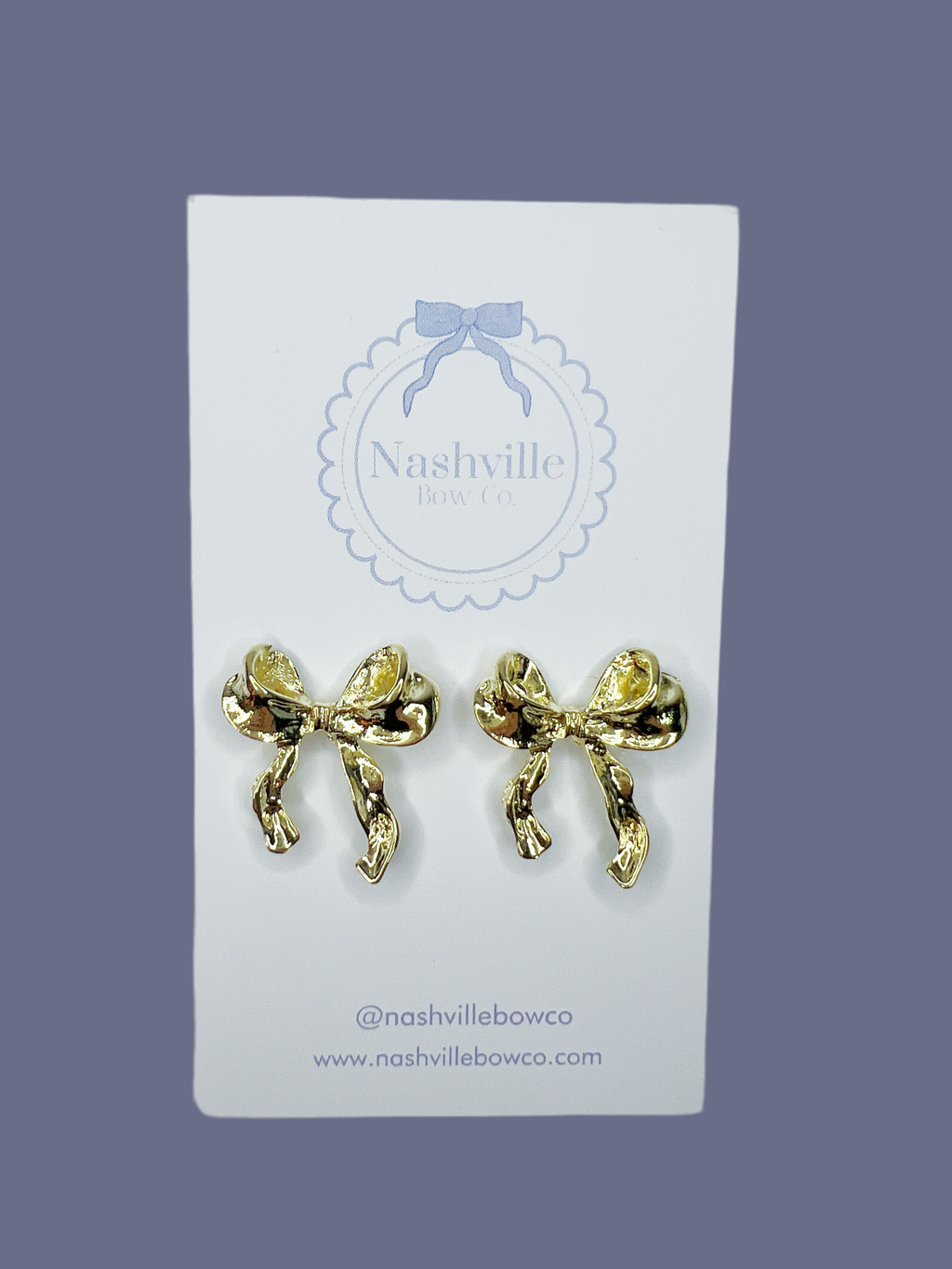 Gold Bow Earrings