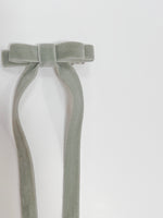 Long Tail Ribbon - Sage Velvet
