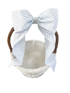 Every Basket Bow - Blue Swiss Dot
