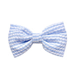 Classic Bow - Blue Seersucker