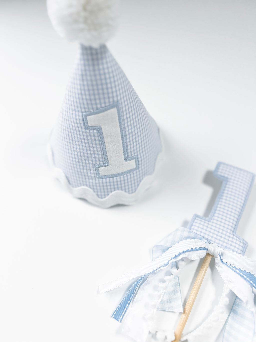 Party Hat - Little Blue Check