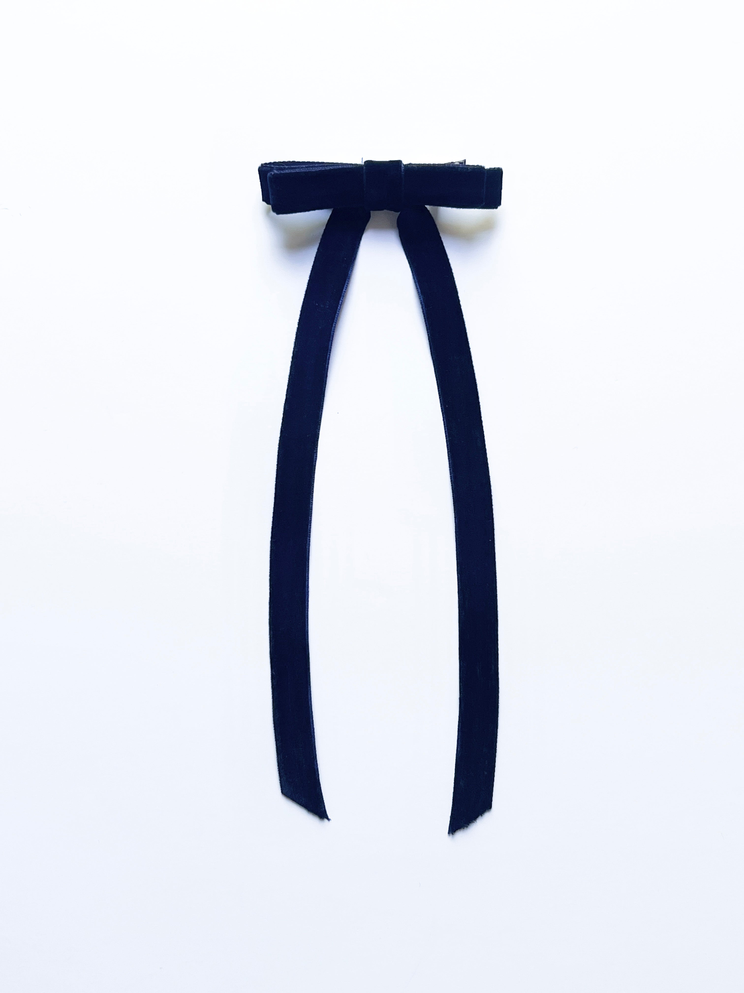 Long Tail Ribbon - Navy Velvet
