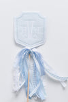 Cake Topper - Light Blue | Nashville Bow Co. - Classic Hair Bows, Bow Ties, Basket Bows, Pacifier Clips, Wreath Sashes, Swaddle Bows. Classic Southern Charm.