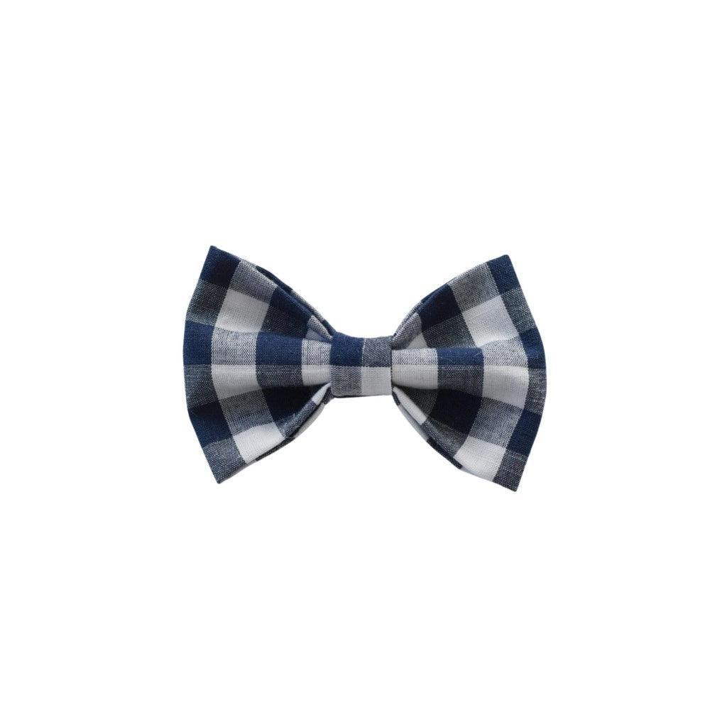 Classic Bow - Navy Check | Nashville Bow Co. - Classic Hair Bows, Bow Ties, Basket Bows, Pacifier Clips, Wreath Sashes, Swaddle Bows. Classic Southern Charm.