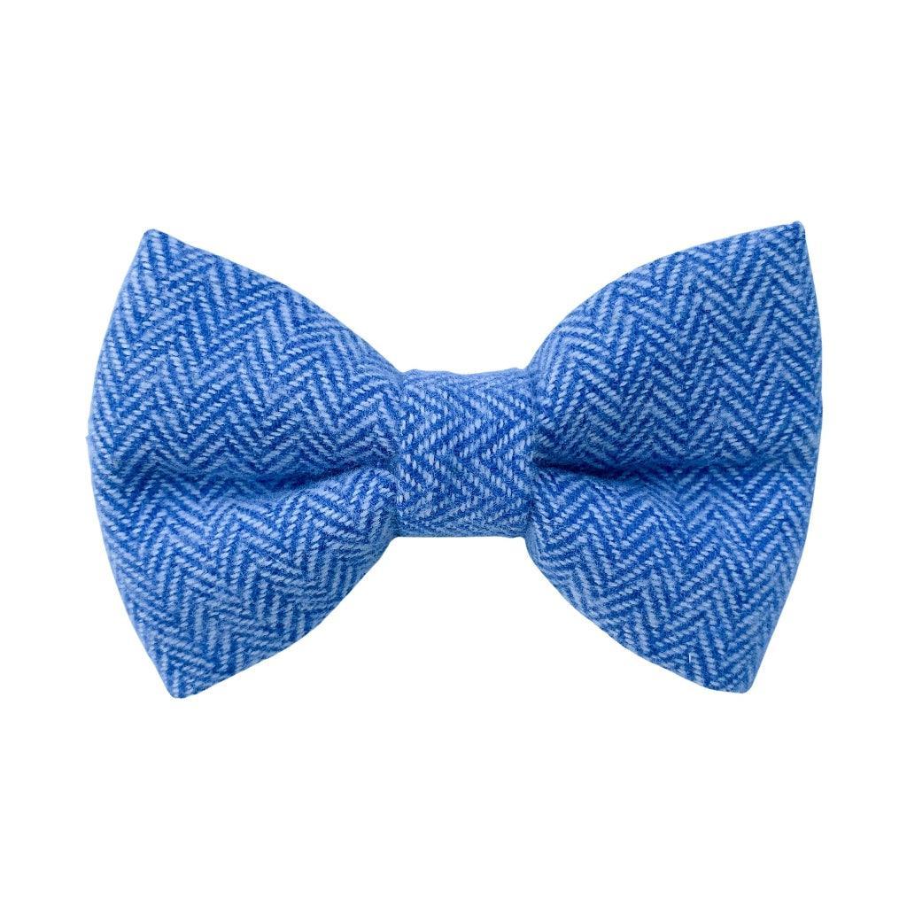 Classic Bow Tie - Blue Hickory Herringbone | Nashville Bow Co. - Classic Hair Bows, Bow Ties, Basket Bows, Pacifier Clips, Wreath Sashes, Swaddle Bows. Classic Southern Charm.