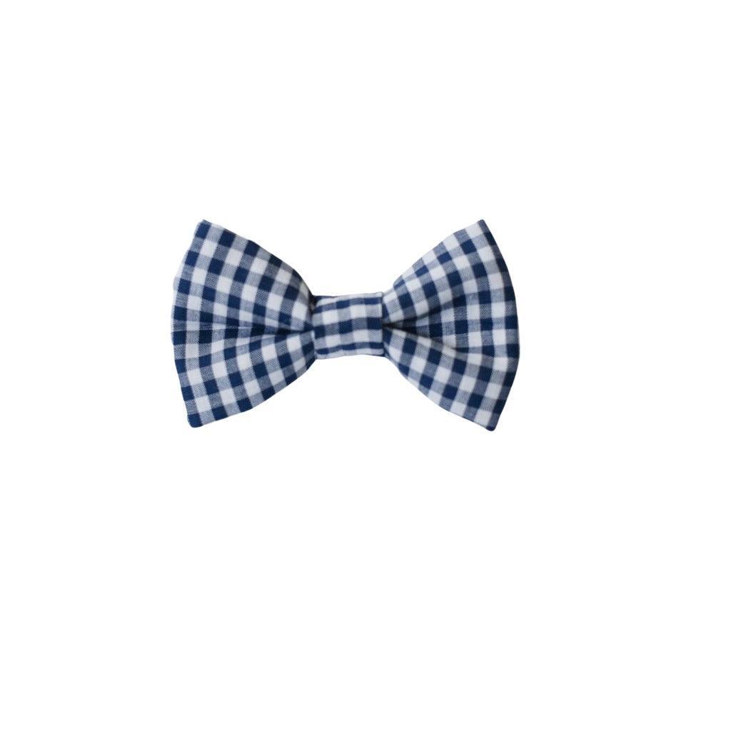 Classic Bow Tie - Navy Gingham | Nashville Bow Co. - Classic Hair Bows, Bow Ties, Basket Bows, Pacifier Clips, Wreath Sashes, Swaddle Bows. Classic Southern Charm.