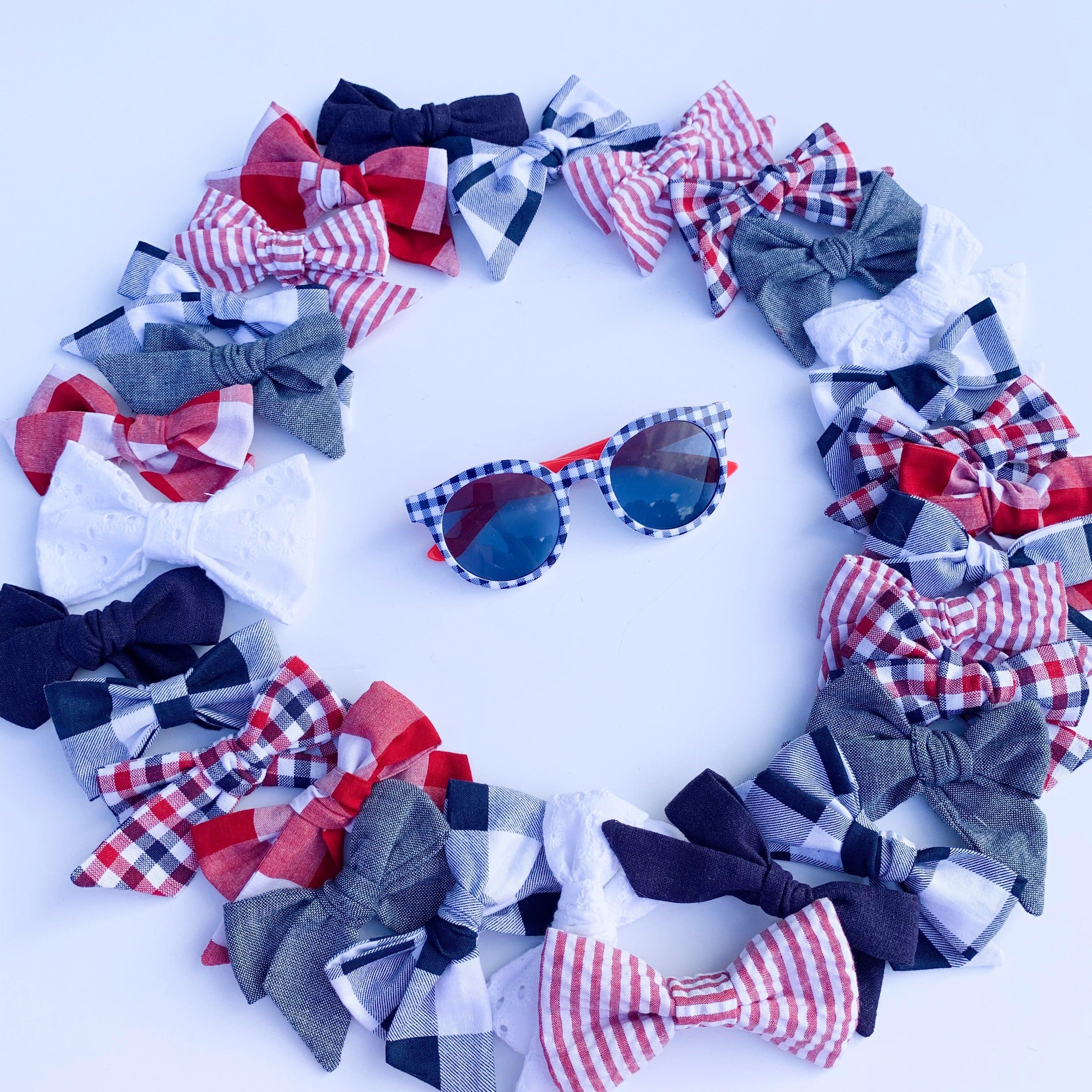Classic Bow Tie - Red Seersucker | Nashville Bow Co. - Classic Hair Bows, Bow Ties, Basket Bows, Pacifier Clips, Wreath Sashes, Swaddle Bows. Classic Southern Charm.