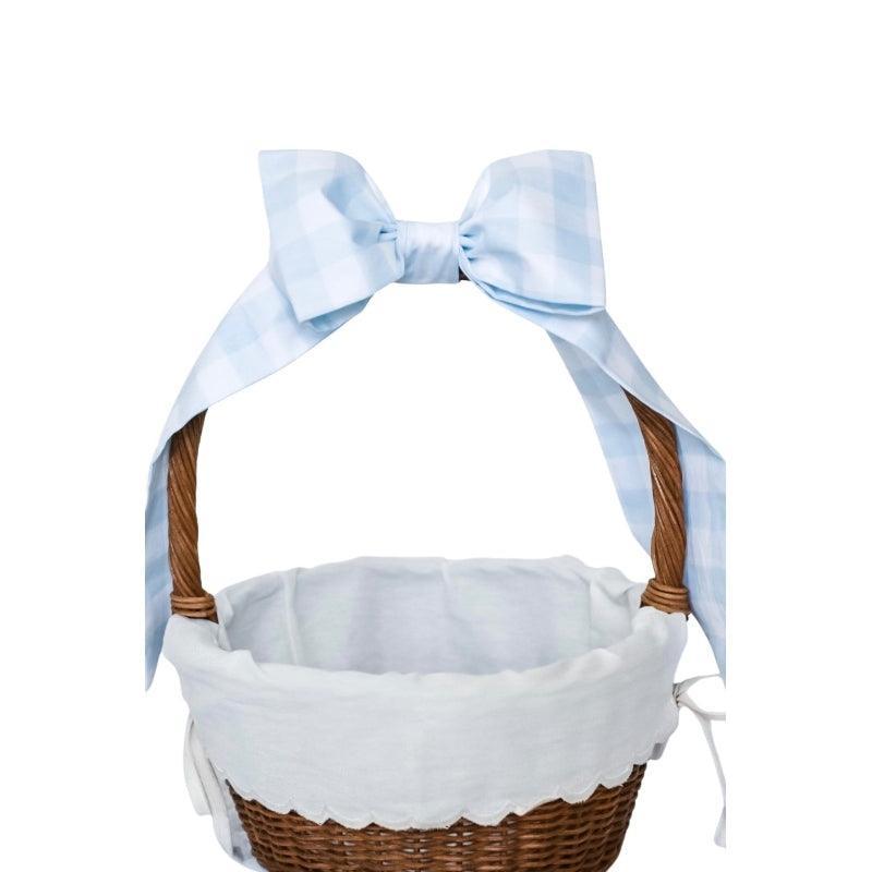 Every Basket Bow - Blue Check | Nashville Bow Co. - Classic Hair Bows, Bow Ties, Basket Bows, Pacifier Clips, Wreath Sashes, Swaddle Bows. Classic Southern Charm.