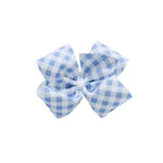 Gracie Bow - Blue Check | Nashville Bow Co. - Classic Hair Bows, Bow Ties, Basket Bows, Pacifier Clips, Wreath Sashes, Swaddle Bows. Classic Southern Charm.