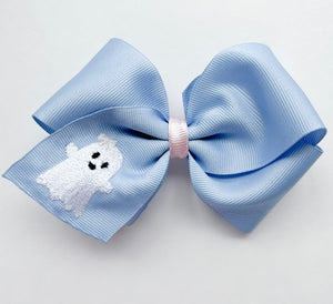 Gracie Bow - Boo | Nashville Bow Co. - Classic Hair Bows, Bow Ties, Basket Bows, Pacifier Clips, Wreath Sashes, Swaddle Bows. Classic Southern Charm.