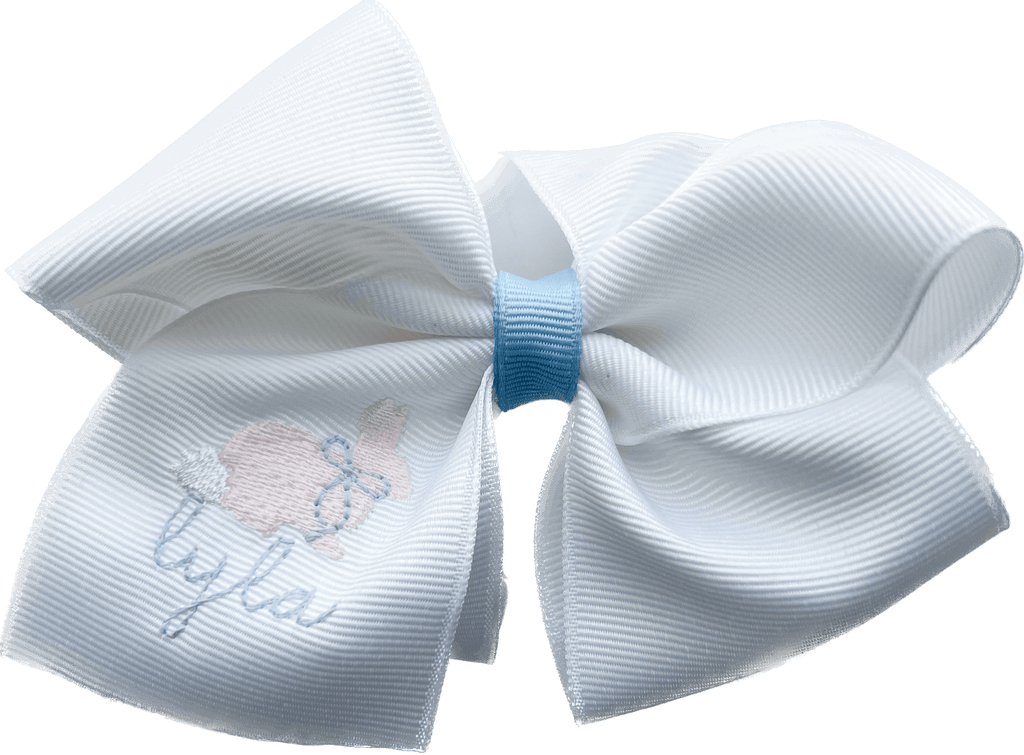 Gracie Bow - Little Bunny | Nashville Bow Co. - Classic Hair Bows, Bow Ties, Basket Bows, Pacifier Clips, Wreath Sashes, Swaddle Bows. Classic Southern Charm.