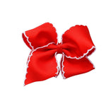 Gracie Bow - Red | Nashville Bow Co. - Classic Hair Bows, Bow Ties, Basket Bows, Pacifier Clips, Wreath Sashes, Swaddle Bows. Classic Southern Charm.