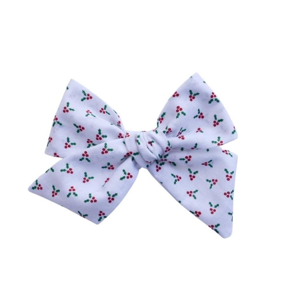 Jumbo Pinwheel Bow - Holly Jolly | Nashville Bow Co. - Classic Hair Bows, Bow Ties, Basket Bows, Pacifier Clips, Wreath Sashes, Swaddle Bows. Classic Southern Charm.