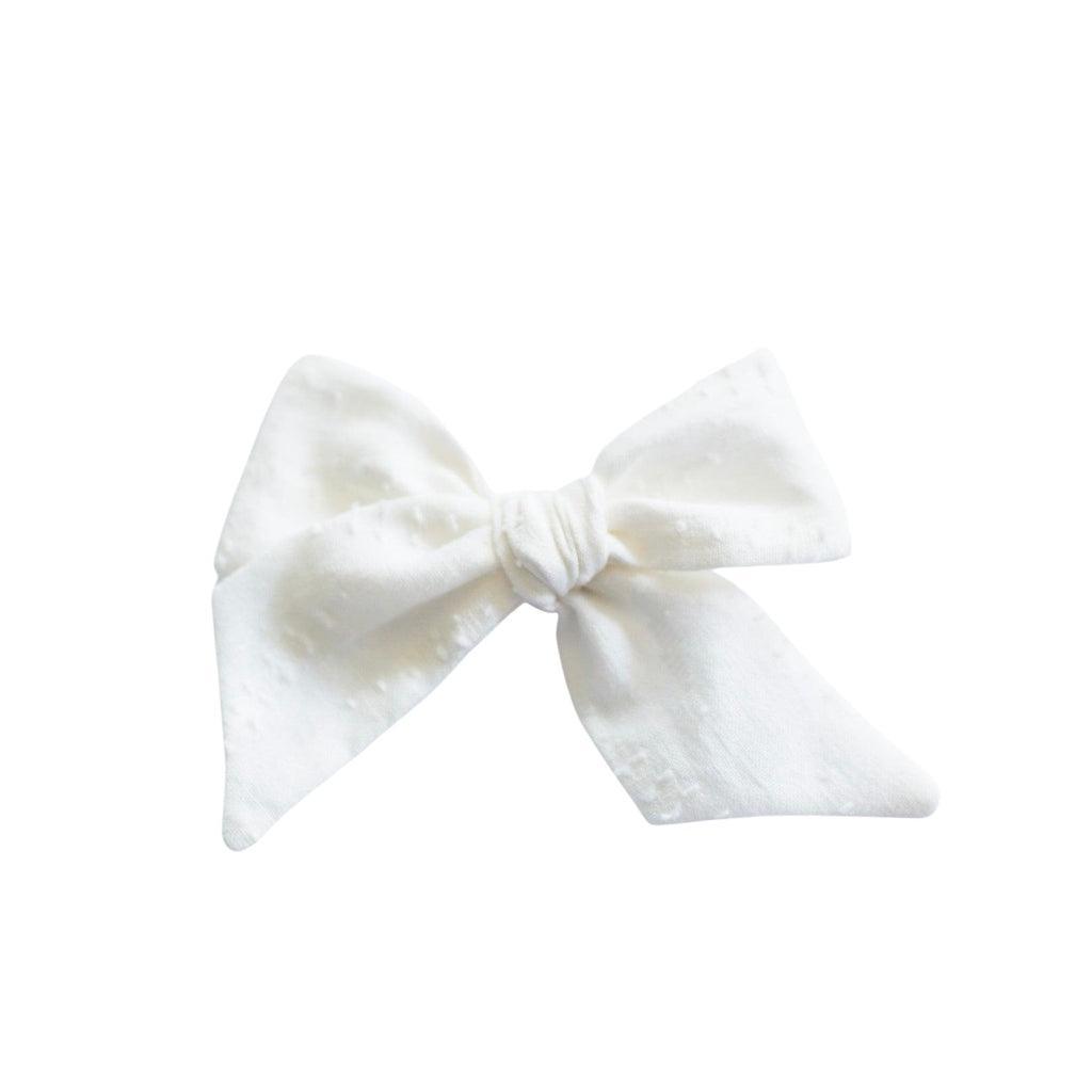 Jumbo Pinwheel Bow - Lily White | Nashville Bow Co. - Classic Hair Bows, Bow Ties, Basket Bows, Pacifier Clips, Wreath Sashes, Swaddle Bows. Classic Southern Charm.