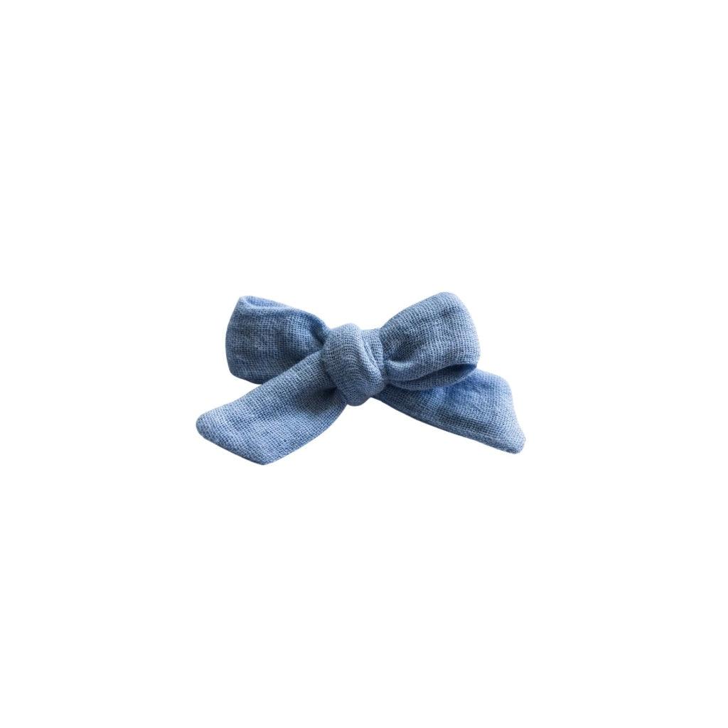 New Girl Bow - Belmont Blue | Nashville Bow Co. - Classic Hair Bows, Bow Ties, Basket Bows, Pacifier Clips, Wreath Sashes, Swaddle Bows. Classic Southern Charm.