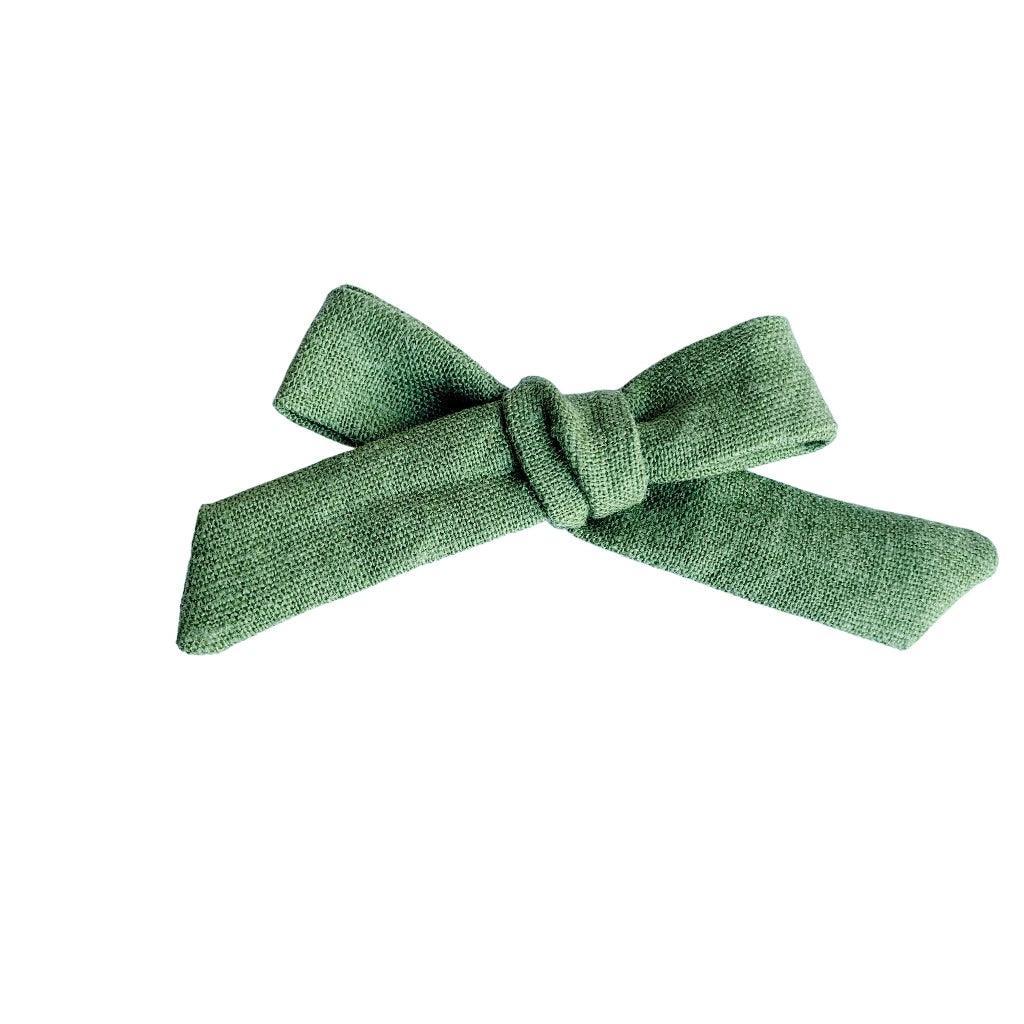 New Girl Bow - Gentry Green | Nashville Bow Co. - Classic Hair Bows, Bow Ties, Basket Bows, Pacifier Clips, Wreath Sashes, Swaddle Bows. Classic Southern Charm.