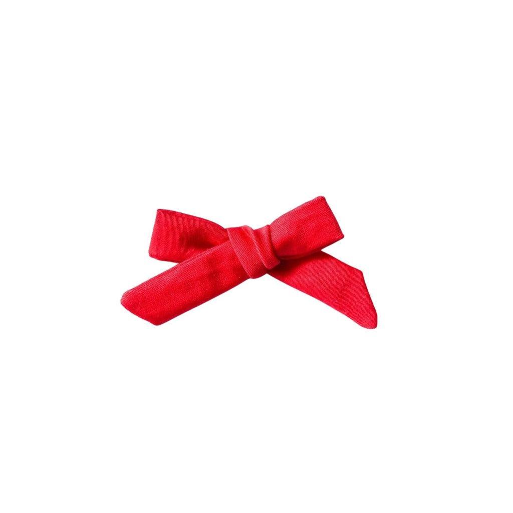 New Girl Bow - Ruby Red | Nashville Bow Co. - Classic Hair Bows, Bow Ties, Basket Bows, Pacifier Clips, Wreath Sashes, Swaddle Bows. Classic Southern Charm.