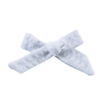 New Girl Bow - White Seersucker | Nashville Bow Co. - Classic Hair Bows, Bow Ties, Basket Bows, Pacifier Clips, Wreath Sashes, Swaddle Bows. Classic Southern Charm.