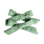 Piggy Tail Set - Gentry Green | Nashville Bow Co. - Classic Hair Bows, Bow Ties, Basket Bows, Pacifier Clips, Wreath Sashes, Swaddle Bows. Classic Southern Charm.