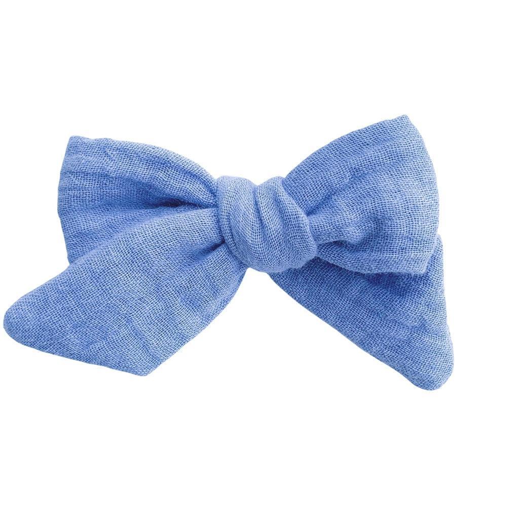 Pinwheel Bow - Belmont Blue | Nashville Bow Co. - Classic Hair Bows, Bow Ties, Basket Bows, Pacifier Clips, Wreath Sashes, Swaddle Bows. Classic Southern Charm.