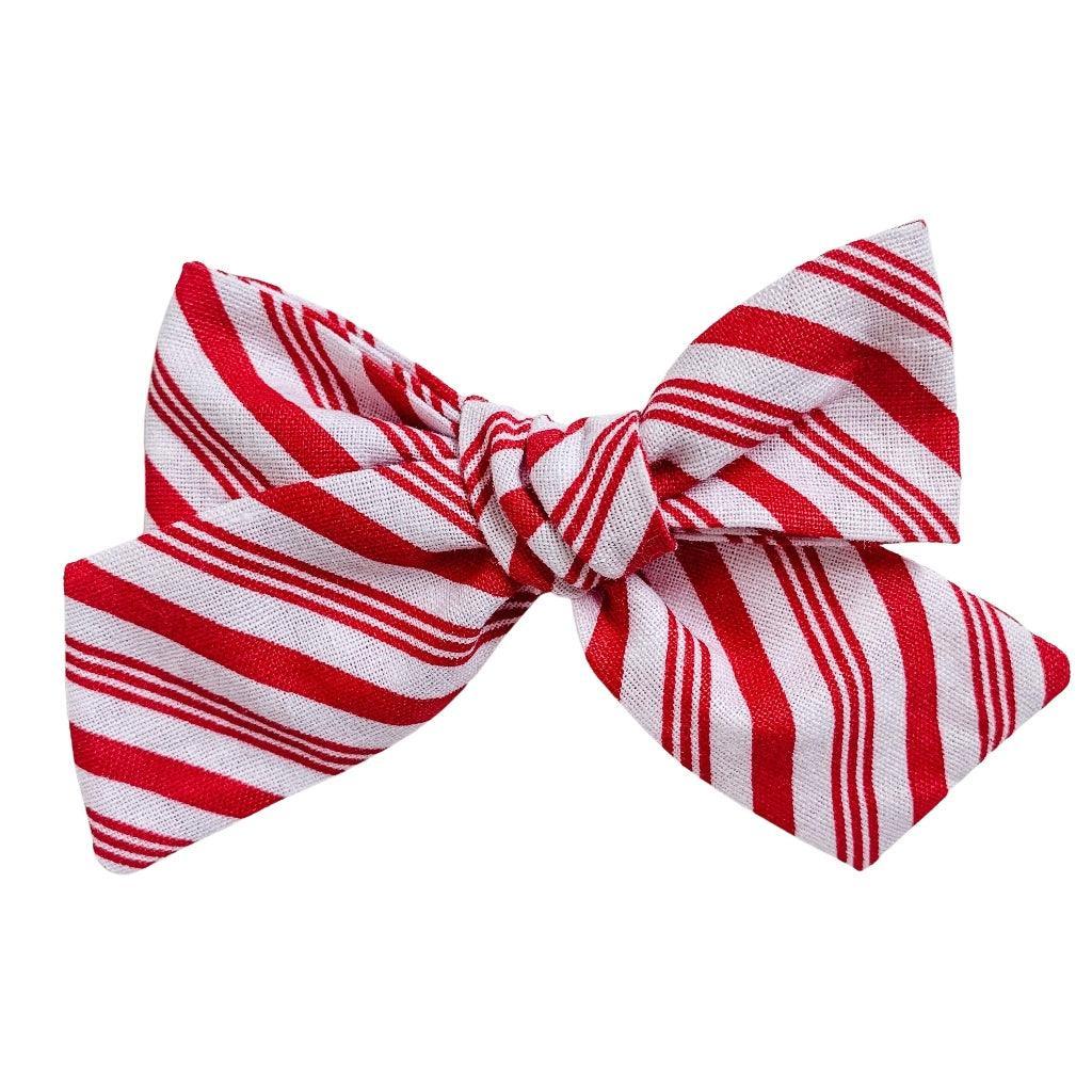 Pinwheel Bow - Candy Cane | Nashville Bow Co. - Classic Hair Bows, Bow Ties, Basket Bows, Pacifier Clips, Wreath Sashes, Swaddle Bows. Classic Southern Charm.