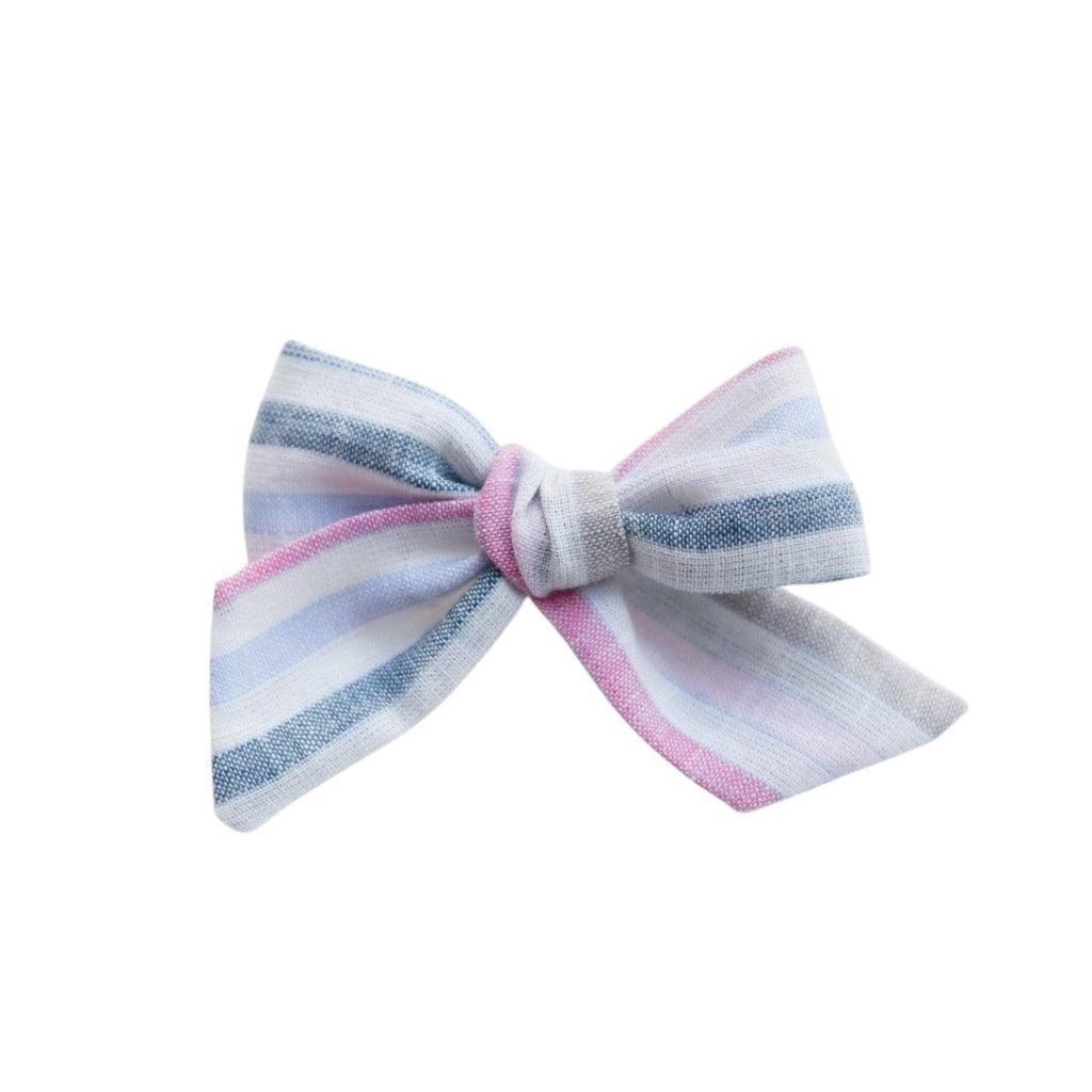 Pinwheel Bow - Churchill Stripe | Nashville Bow Co. - Classic Hair Bows, Bow Ties, Basket Bows, Pacifier Clips, Wreath Sashes, Swaddle Bows. Classic Southern Charm.