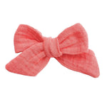 Pinwheel Bow - Clarksville Coral | Nashville Bow Co. - Classic Hair Bows, Bow Ties, Basket Bows, Pacifier Clips, Wreath Sashes, Swaddle Bows. Classic Southern Charm.
