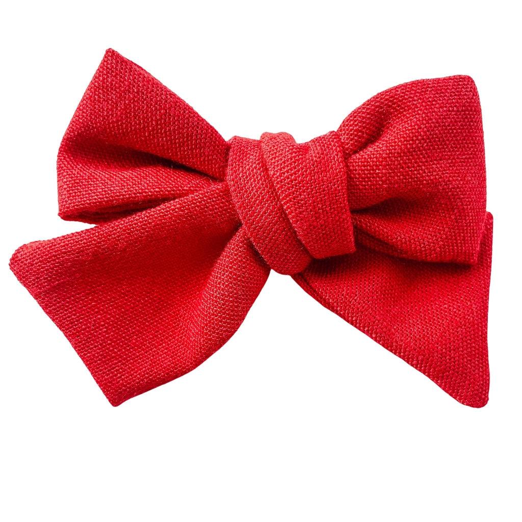 Pinwheel Bow - Ryman Red | Nashville Bow Co. - Classic Hair Bows, Bow Ties, Basket Bows, Pacifier Clips, Wreath Sashes, Swaddle Bows. Classic Southern Charm.