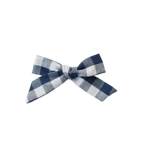 Schoolgirl Bow - Navy Check | Nashville Bow Co. - Classic Hair Bows, Bow Ties, Basket Bows, Pacifier Clips, Wreath Sashes, Swaddle Bows. Classic Southern Charm.