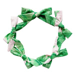 Schoolgirl Bow - Palm | Nashville Bow Co. - Classic Hair Bows, Bow Ties, Basket Bows, Pacifier Clips, Wreath Sashes, Swaddle Bows. Classic Southern Charm.
