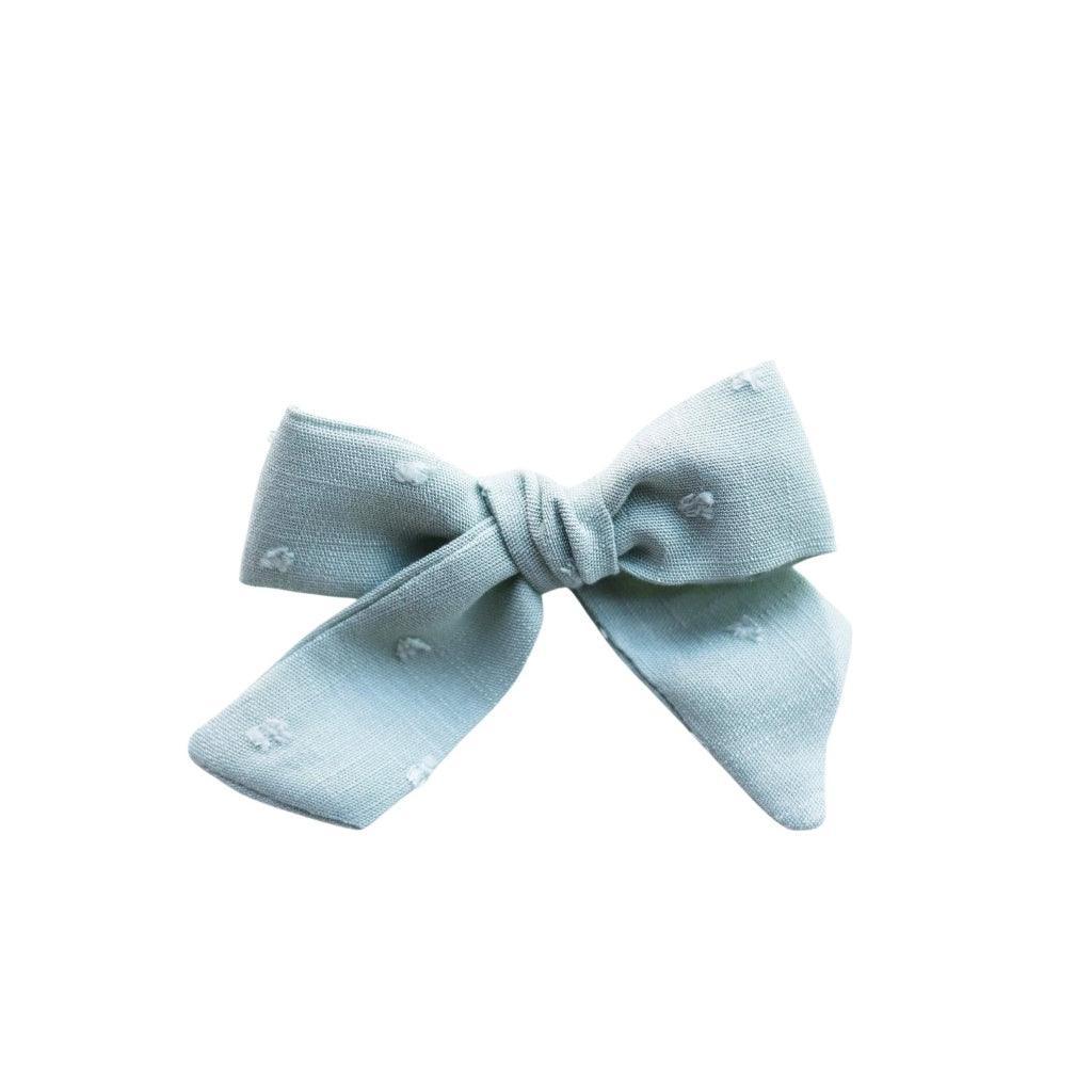Schoolgirl Bow - Woodmont Dot | Nashville Bow Co. - Classic Hair Bows, Bow Ties, Basket Bows, Pacifier Clips, Wreath Sashes, Swaddle Bows. Classic Southern Charm.