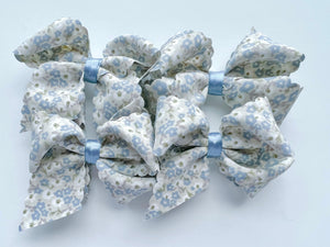Sissy Bow - Blue Floral | Nashville Bow Co. - Classic Hair Bows, Bow Ties, Basket Bows, Pacifier Clips, Wreath Sashes, Swaddle Bows. Classic Southern Charm.