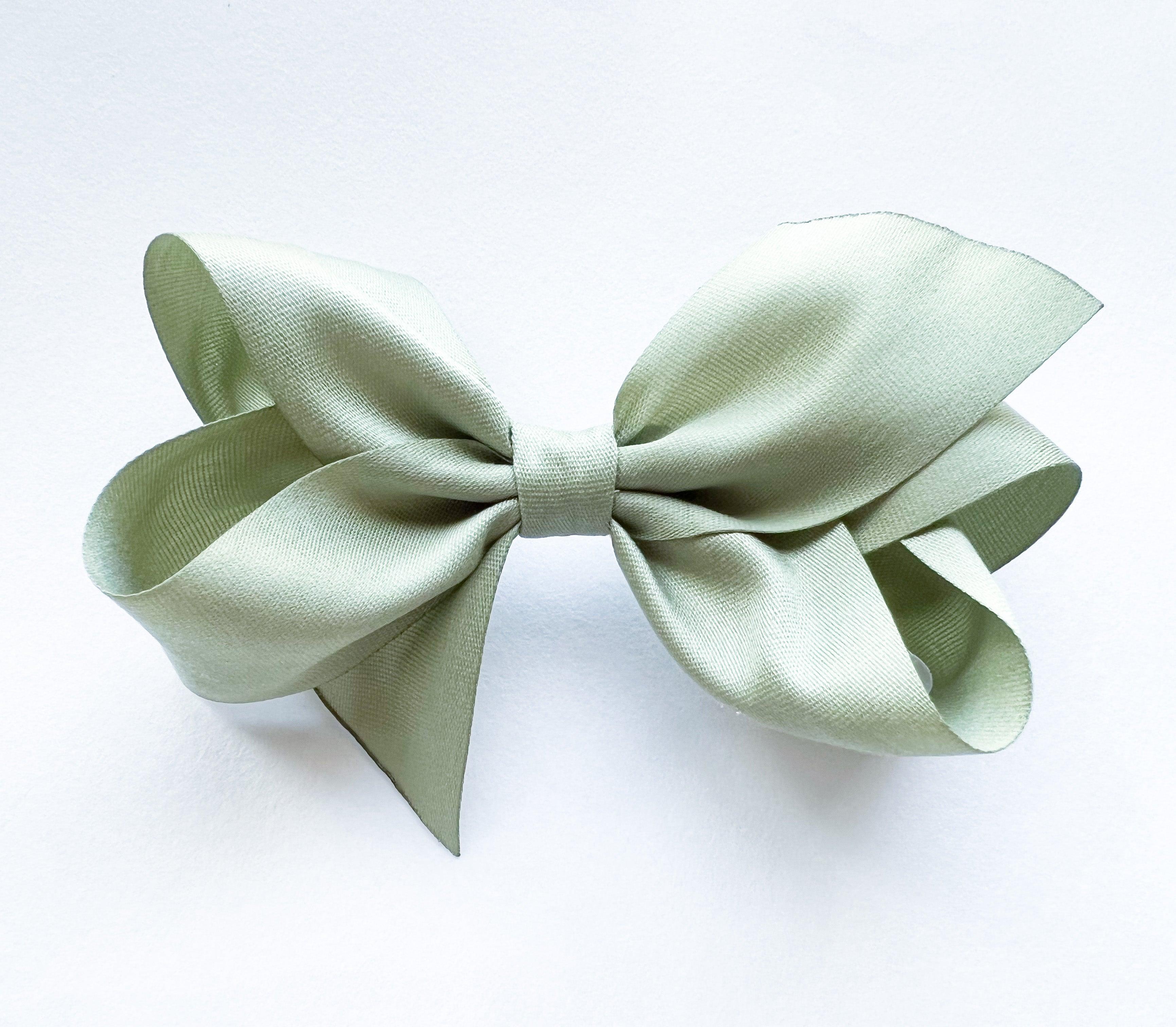 Sissy Bow - Sage | Nashville Bow Co. - Classic Hair Bows, Bow Ties, Basket Bows, Pacifier Clips, Wreath Sashes, Swaddle Bows. Classic Southern Charm.