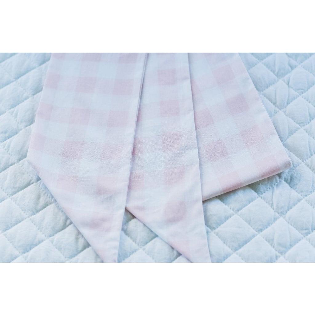 Swaddle Bow- Pink Gingham | Nashville Bow Co. - Classic Hair Bows, Bow Ties, Basket Bows, Pacifier Clips, Wreath Sashes, Swaddle Bows. Classic Southern Charm.
