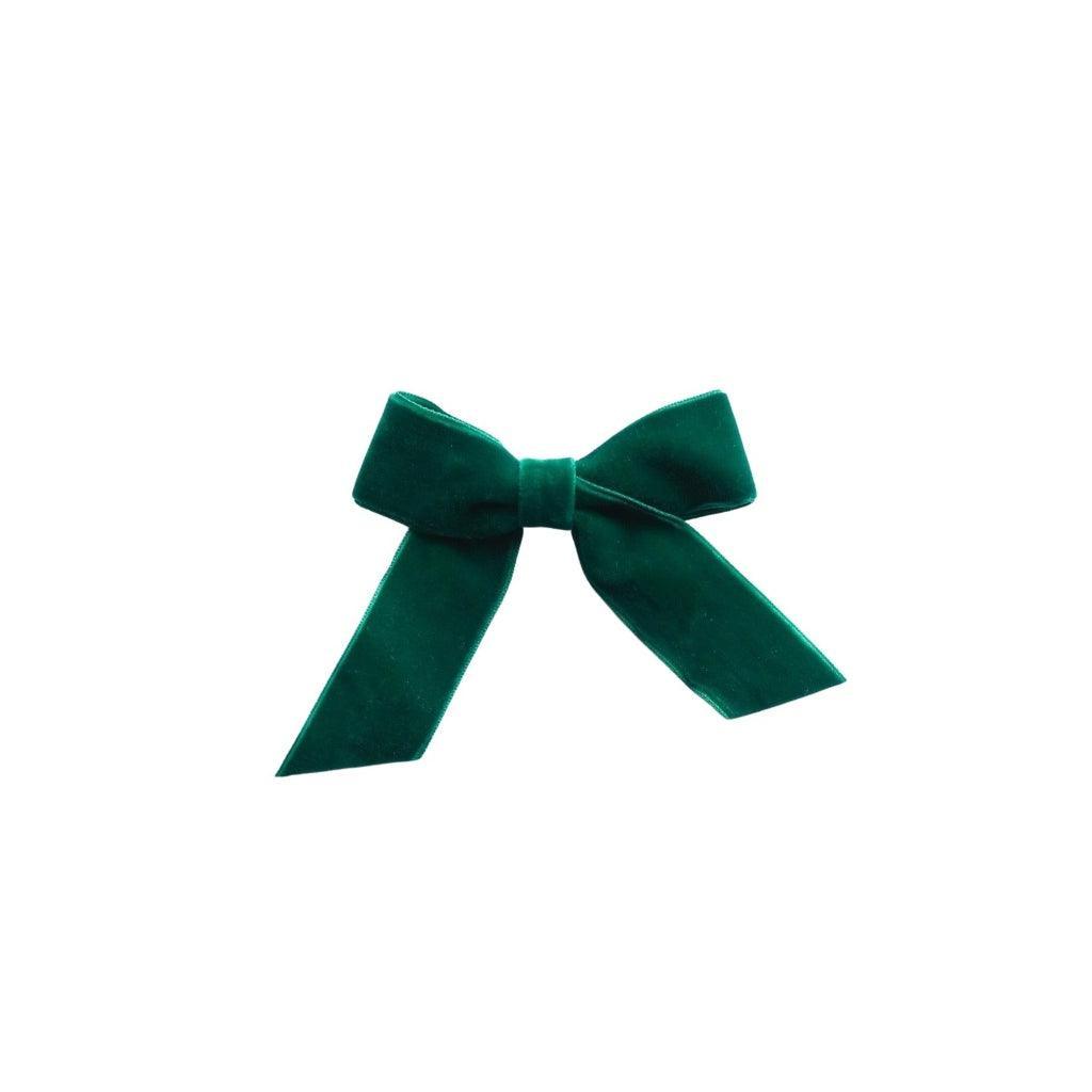 Velvet Ribbon - Emerald | Nashville Bow Co. - Classic Hair Bows, Bow Ties, Basket Bows, Pacifier Clips, Wreath Sashes, Swaddle Bows. Classic Southern Charm.