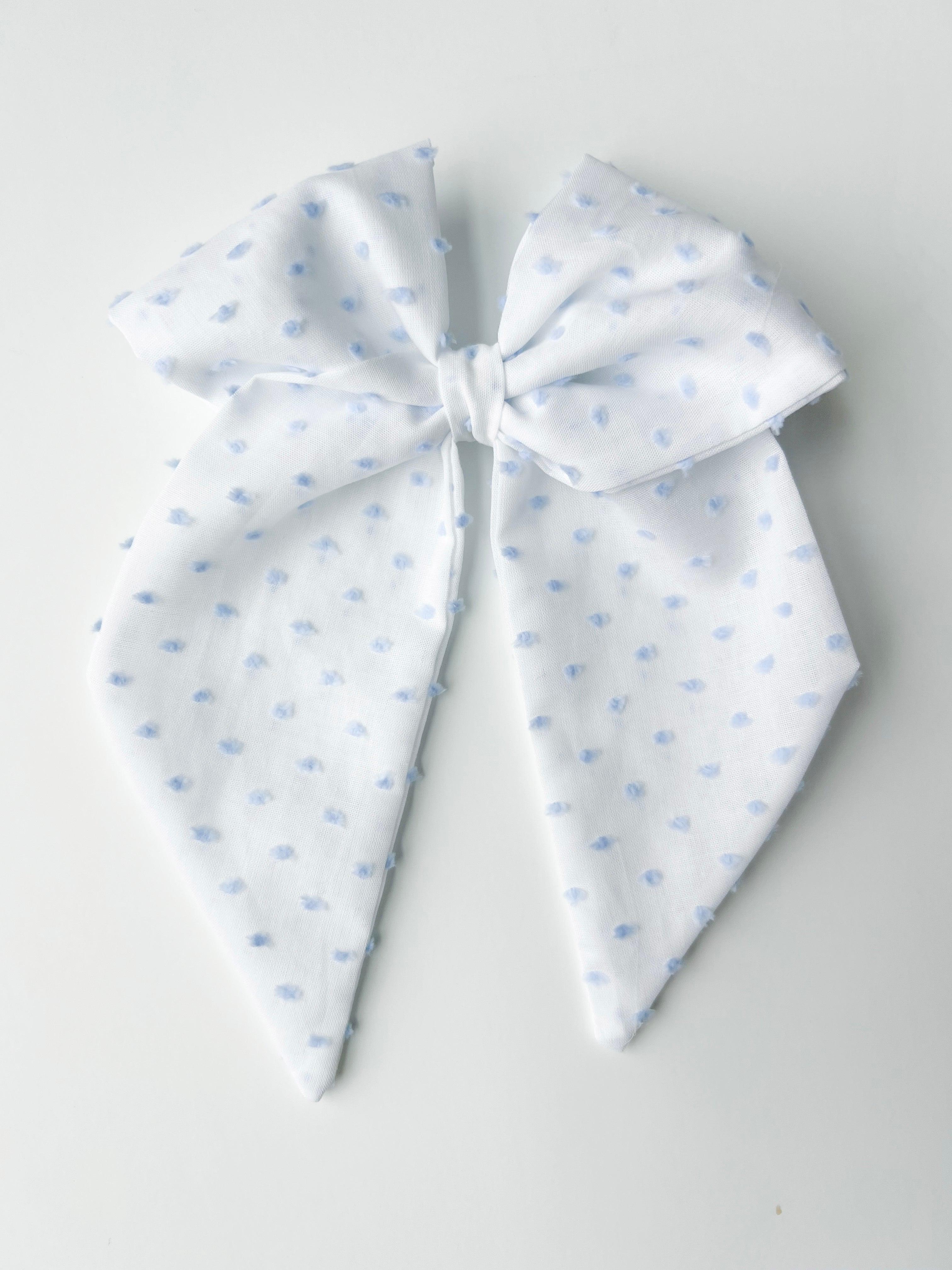 Vintage Sailor - Blue Swiss Dot | Nashville Bow Co. - Classic Hair Bows, Bow Ties, Basket Bows, Pacifier Clips, Wreath Sashes, Swaddle Bows. Classic Southern Charm.