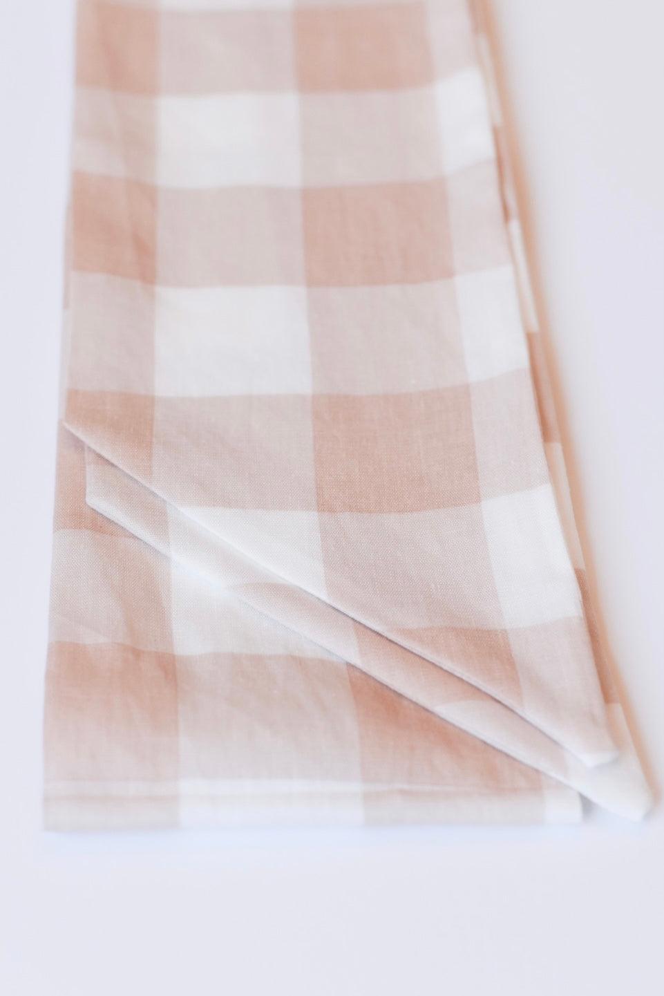 Wreath Sash - Taupe Check